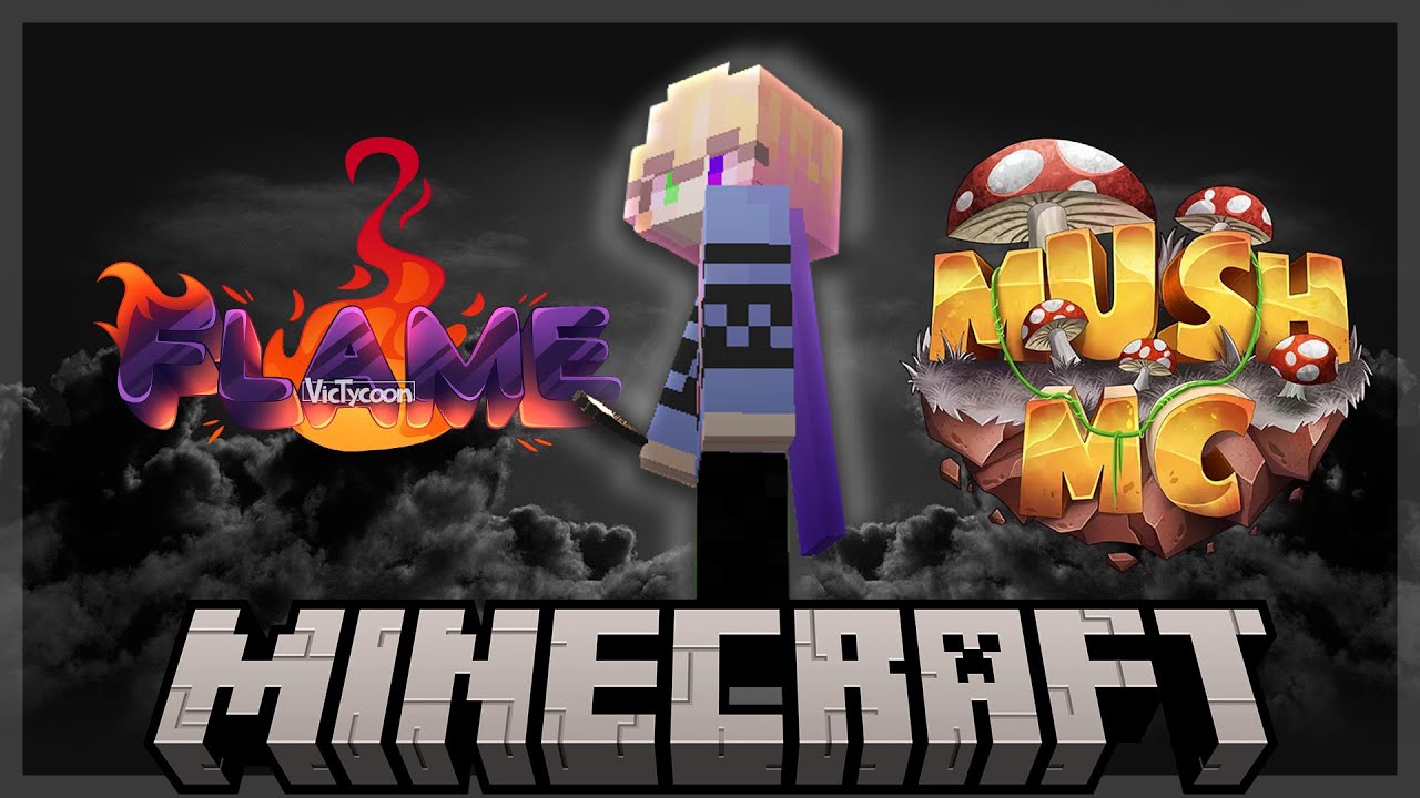 Jogando HG no flameMC e MushMC, matando time de 3  kk - (8 kills)