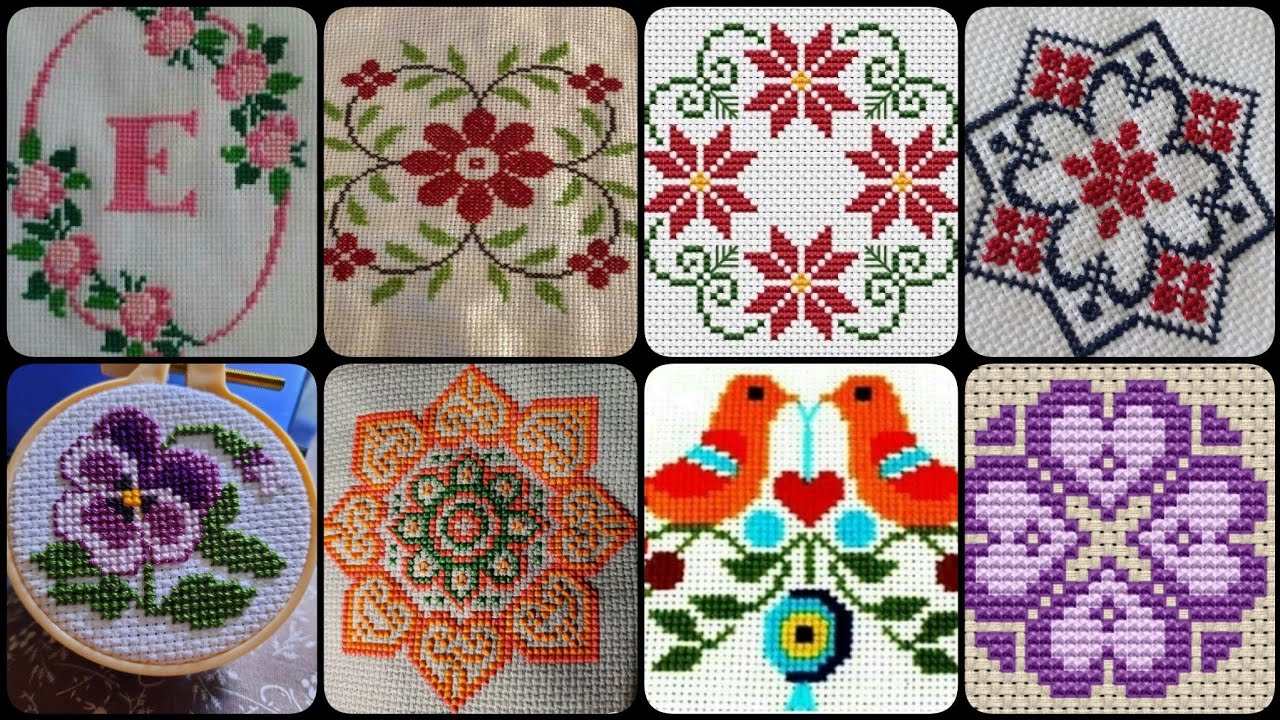 Cross stitch pattern for table cloth/Bedsheet/simple and elegant dusuti embroidery design
