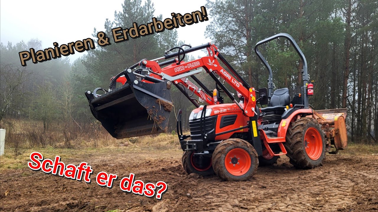Grundstücksplanierung mit dem KUBOTA B1 | Reicht die Kraft aus?  | Garten Vlog #12