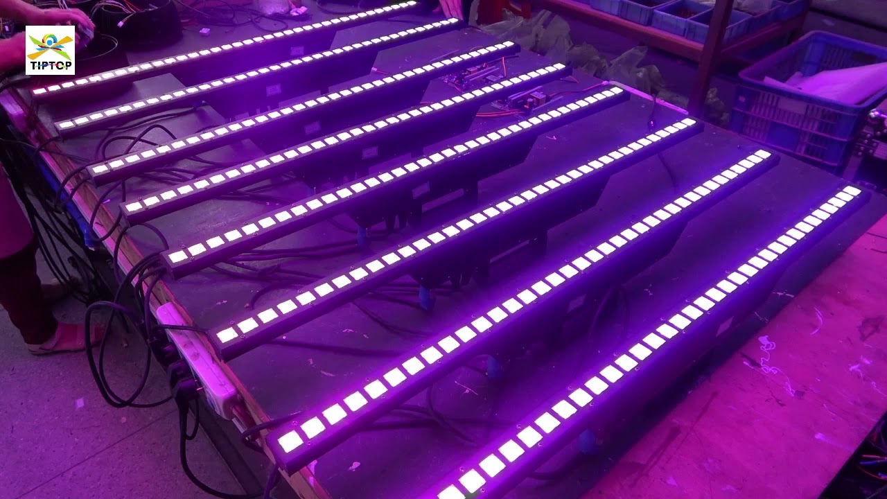 TIPTOP 36X3W RGB 3IN1 Color SMD LED Bar Wall Washer Light IP20 Background Matrix Light Rainbow Chase