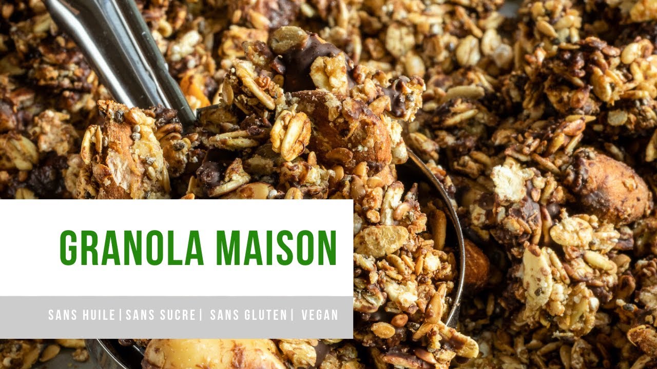 SANS GLUTEN & SANS HUILE | GRANOLA CHOCOLATE | SANS SUCRES AJOUTES & VEGAN