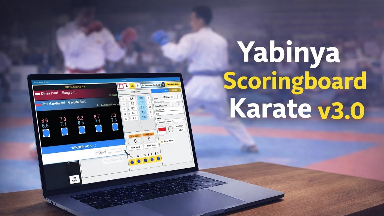 Karate Scoringboard Yabinya v3 (With KATA Rules 2026)