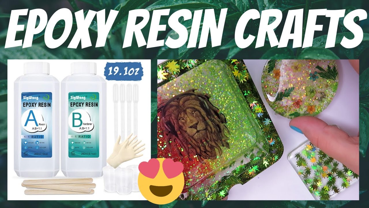 MY FIRST EVER EPOXY RESIN CREATIONS | Rasta Ashtray & Some Mini Palettes