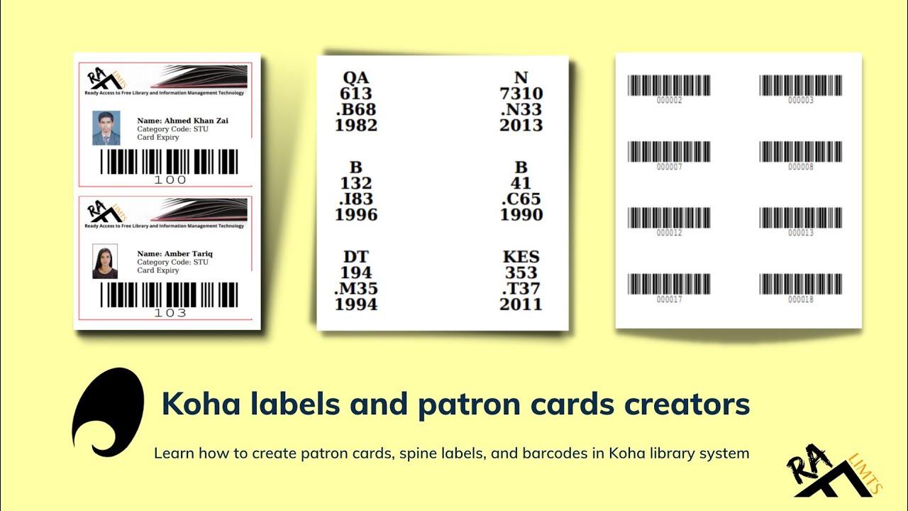 Koha labels and patron cards