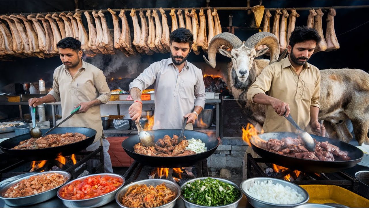 AMAZING ! MUST-TRY STREET FOOD | MUTTON ROSH | MEAT KARAHI | INCREDIBLE COOKING SKILLS - BEST FOODS