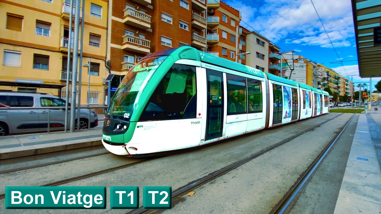 Bon Viatge T1 - T2 : TRAM Барселона ( Alstom Citadis 302 ) Trambaix