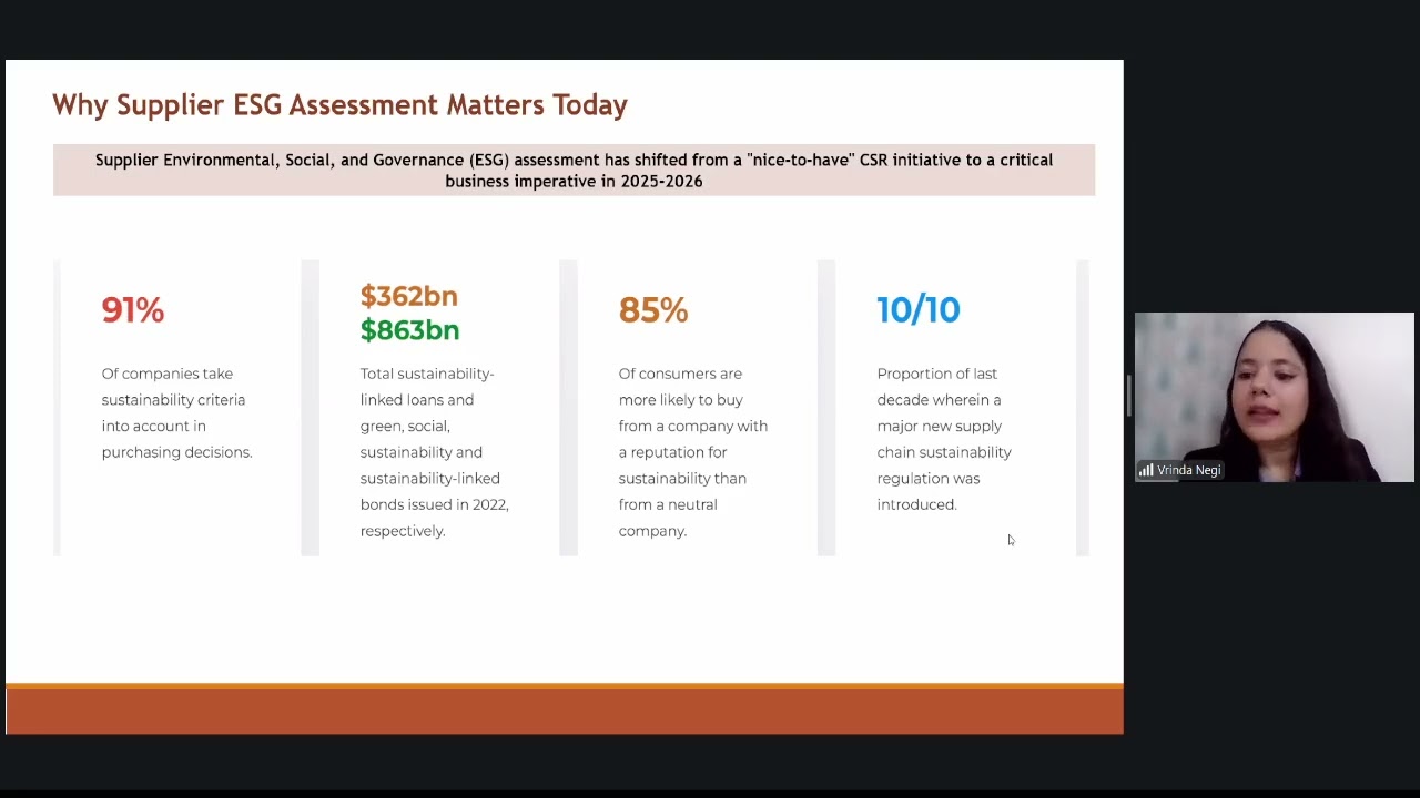 Webinar Series 44 - “Supplier ESG Assessment with EcoVadis” - 22012026