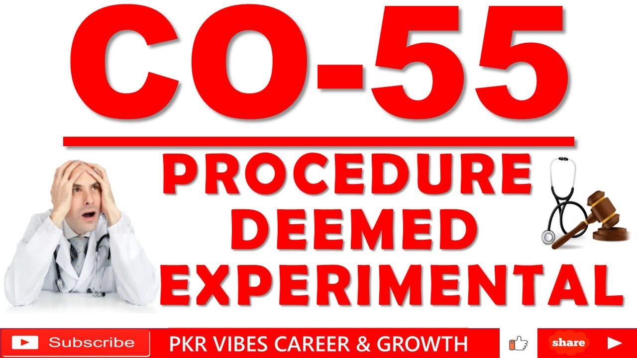 #ПРОЦЕДУРА, СЧИТАЕМАЯ ЭКСПЕРИМЕНТАЛЬНОЙ в медицинском счете #CO55 #отказ #вызов