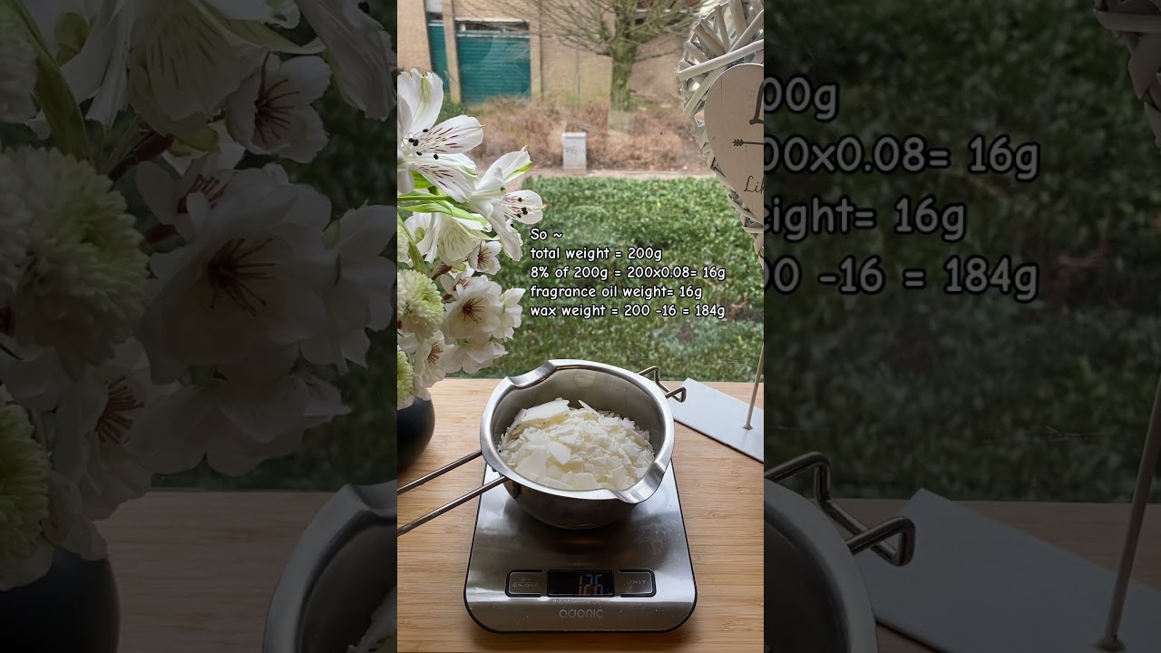 How to calculate wax and fragrance oil! #candle #candlemaking #candlemaker #candlecraft #candles