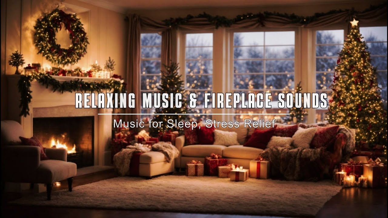 🔥Fireplace Relax Music for 6 Hours | Calm Fire Sounds & Soft Music for Sleep