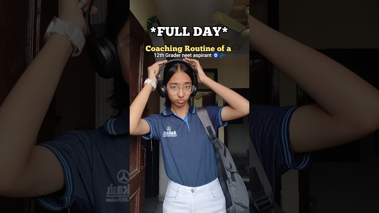 Full day Routine at AAKASH! 💤 *exhausting* 12th Grader 🧿✨ #neet #cbse #minivlog #fyp #youtubeshorts