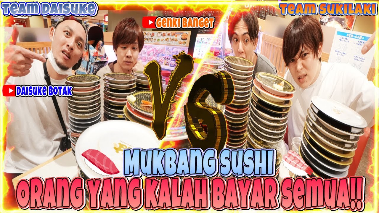 BATTLE MUKBANG SUSHI! YANG KALAH BAYARIN SEMUANYA!