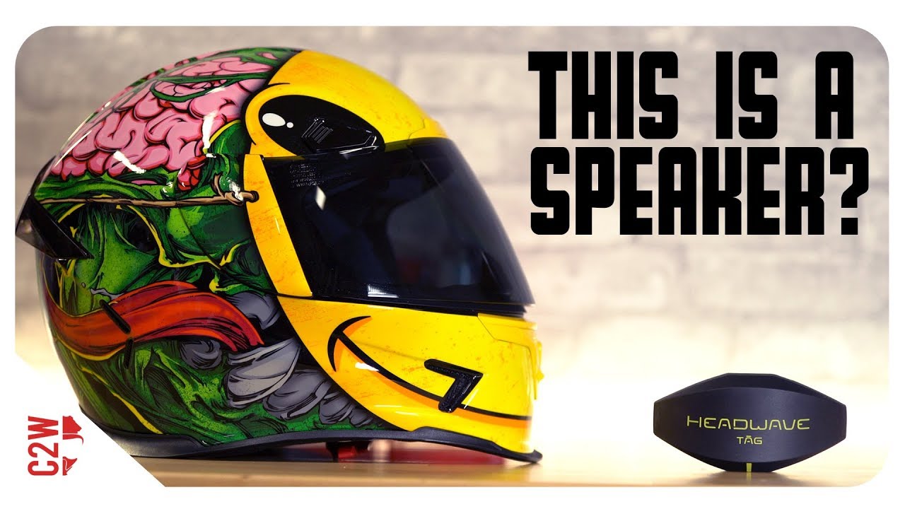 A WIRELESS motorcycle HELMET SPEAKER?! [First Fit - Headwave TAG]
