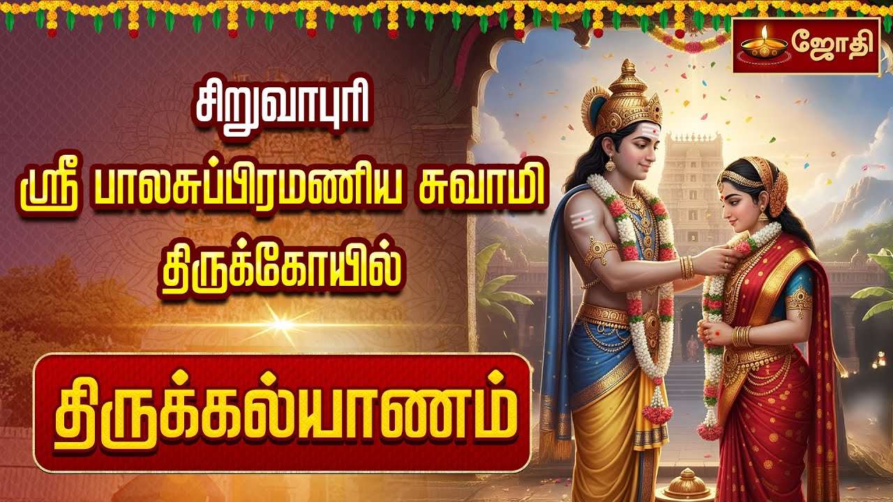 சிறுவாபுரி ஸ்ரீ பாலசுப்பிரமணிய சுவாமி கோயில் திருக்கல்யாணம் | Siruvapuri Murugan | JothiTv