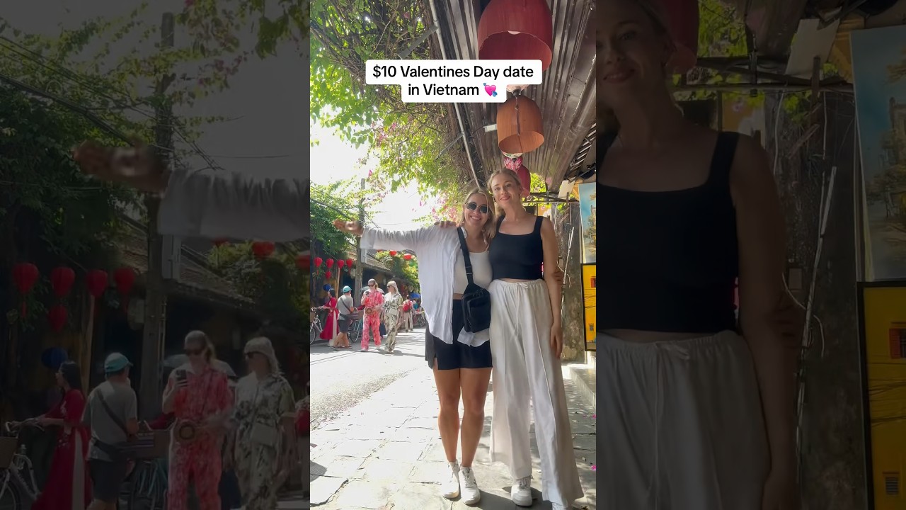 $10 date in Vietnam 💖 #vietnamtravel #hoianvietnam #seasia #travelcouple #wlw #nomad #budgettravel