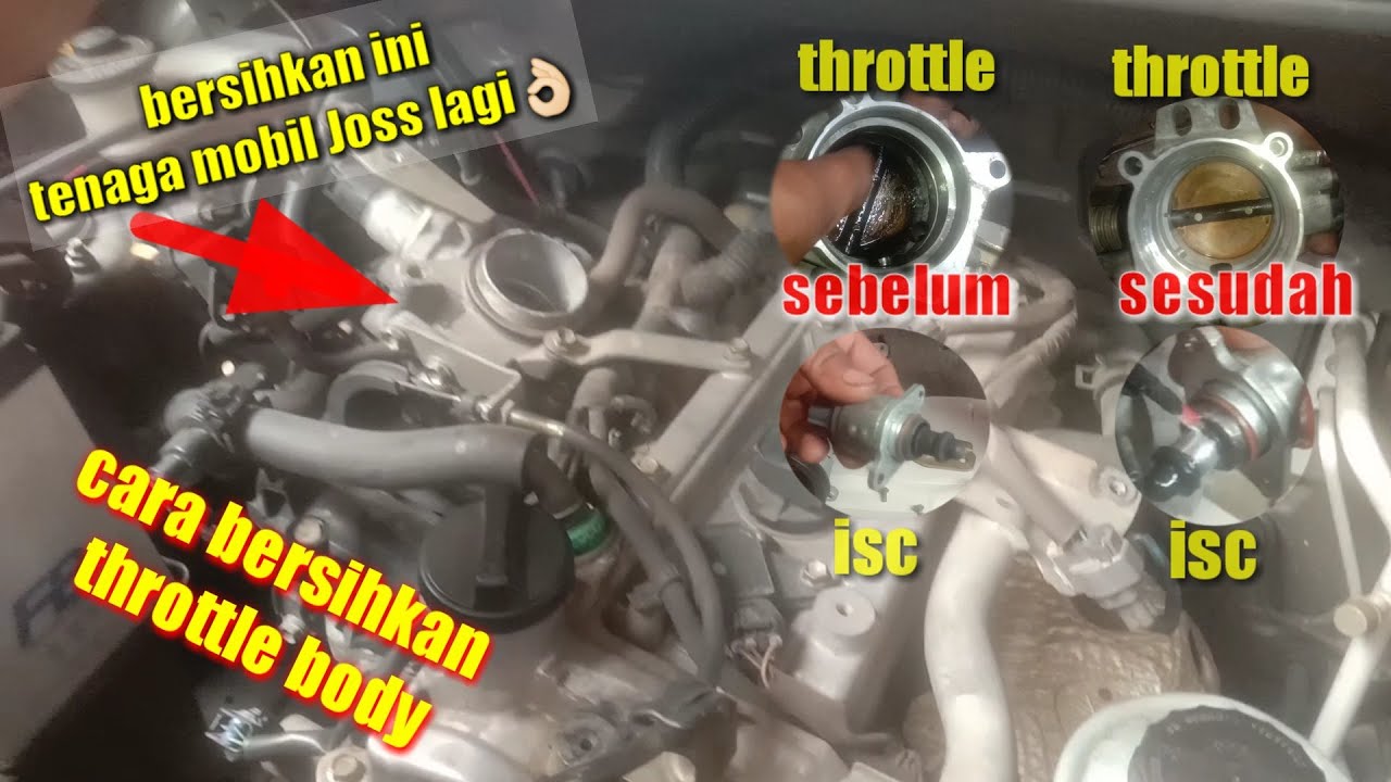 Cara Bersihkan throttle body avanza, ISC /switch slow