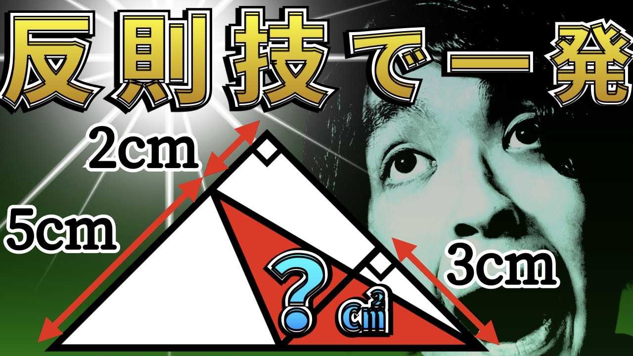 【反則技の解法】絶対に学校では習わない三角形の面積の求め方【すがふじが人生で気づかなかった解法】