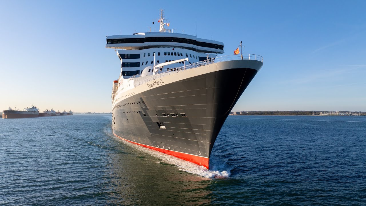 Queen Mary 2 Southampton Departure 06.04.2025 Mavic 3 pro 4K UHD