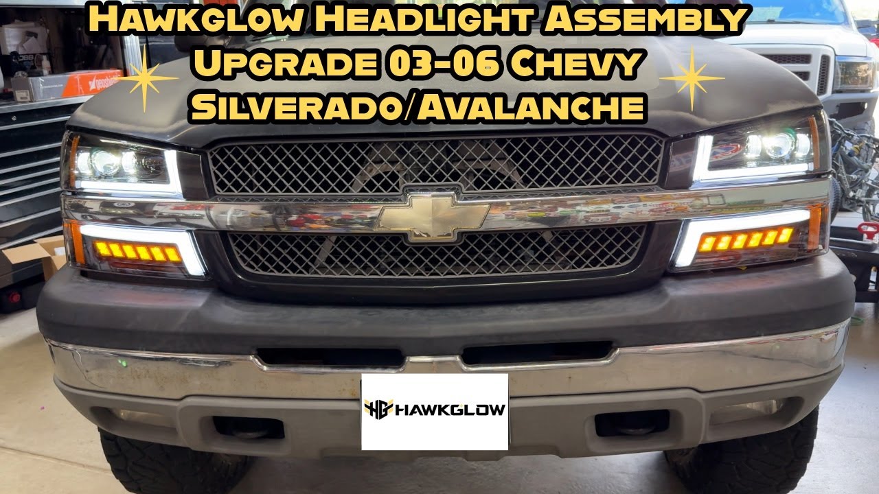 Hawkglow Headlight Assembly 2003-2006 Chevy Silverado And Avalanche
