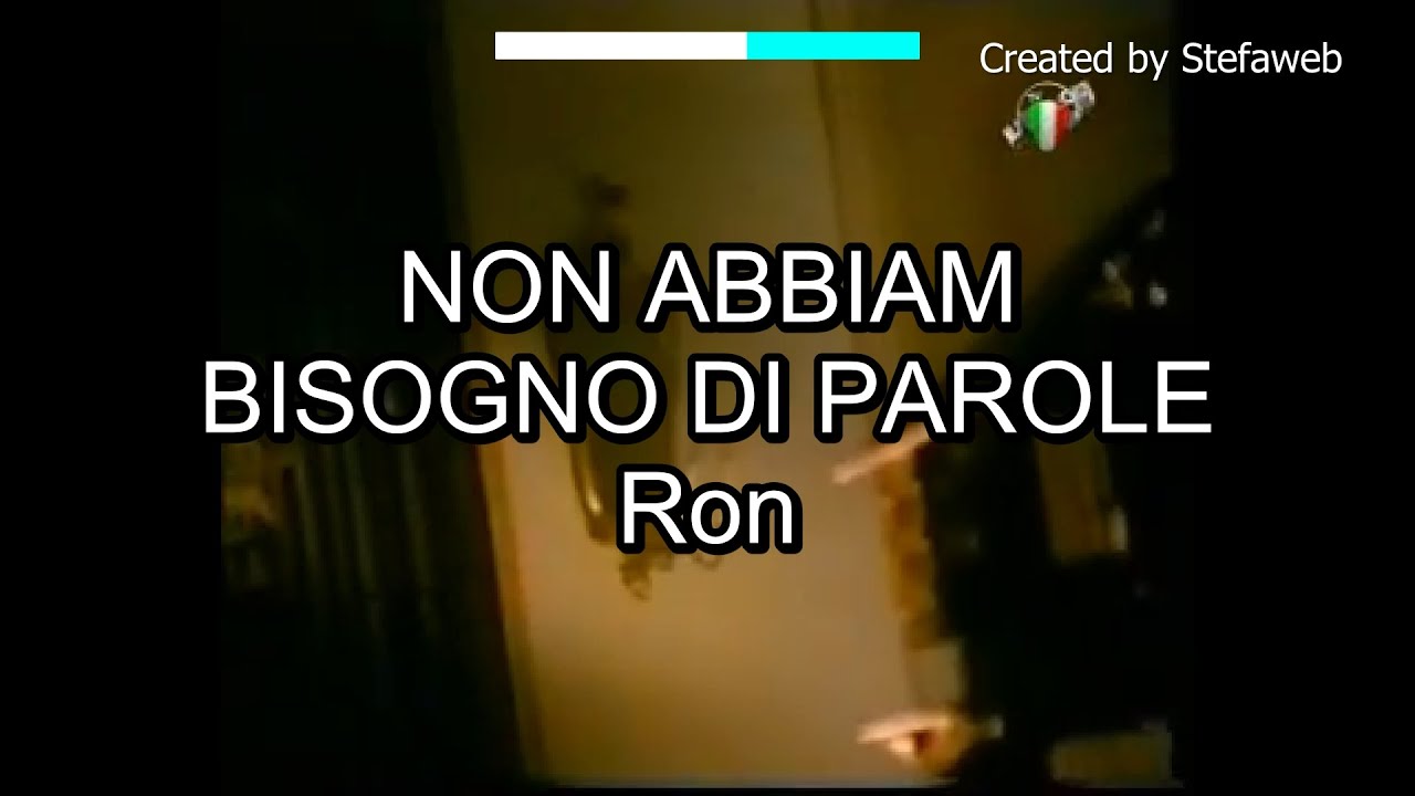 Ron - Non abbiam bisogno di parole (Karaoke Originale)