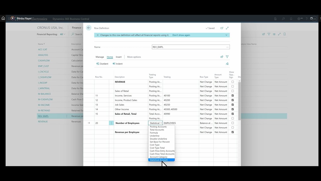 Dynamics 365 Business Central 2023 Wave 1 - What's New: Financial Management - Statistical Accounts