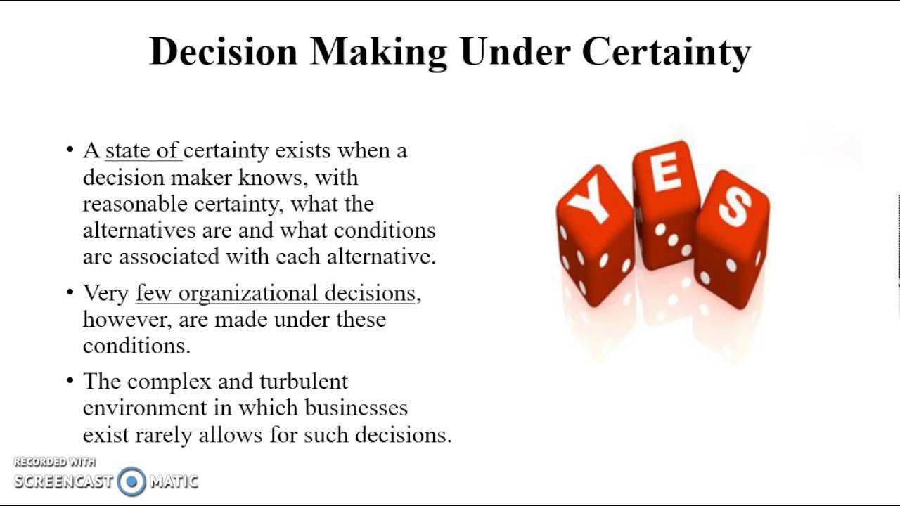 Principles of Management 5 Decision Making