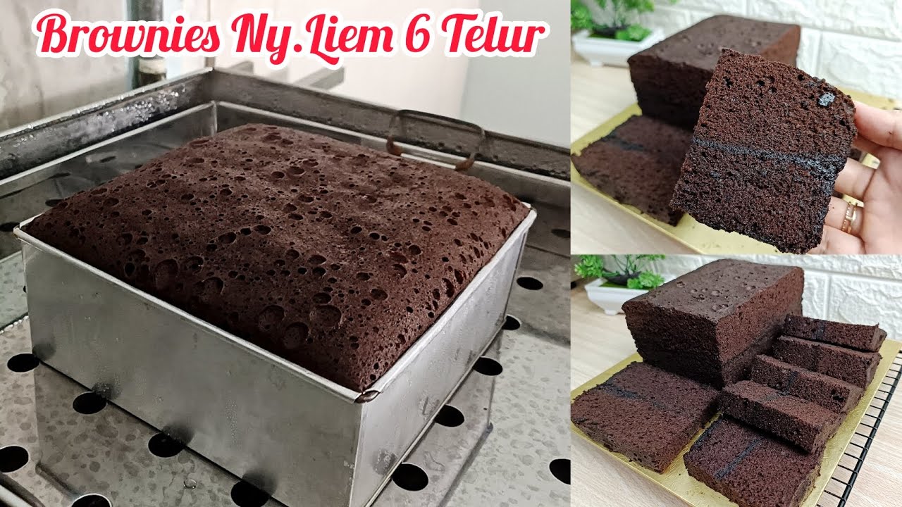RESEP BROWNIES NY.LIEM 6 TELUR UNTUK BASE CAKE ULANG TAHUN 100% ANTI GAGAL ENAK DAN SUPER LEMBUT