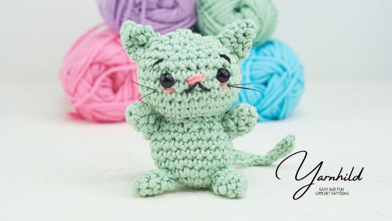 Süße Tiere häkeln - kleines Amigurumi Kätzchen häkeln - Einfache Katze