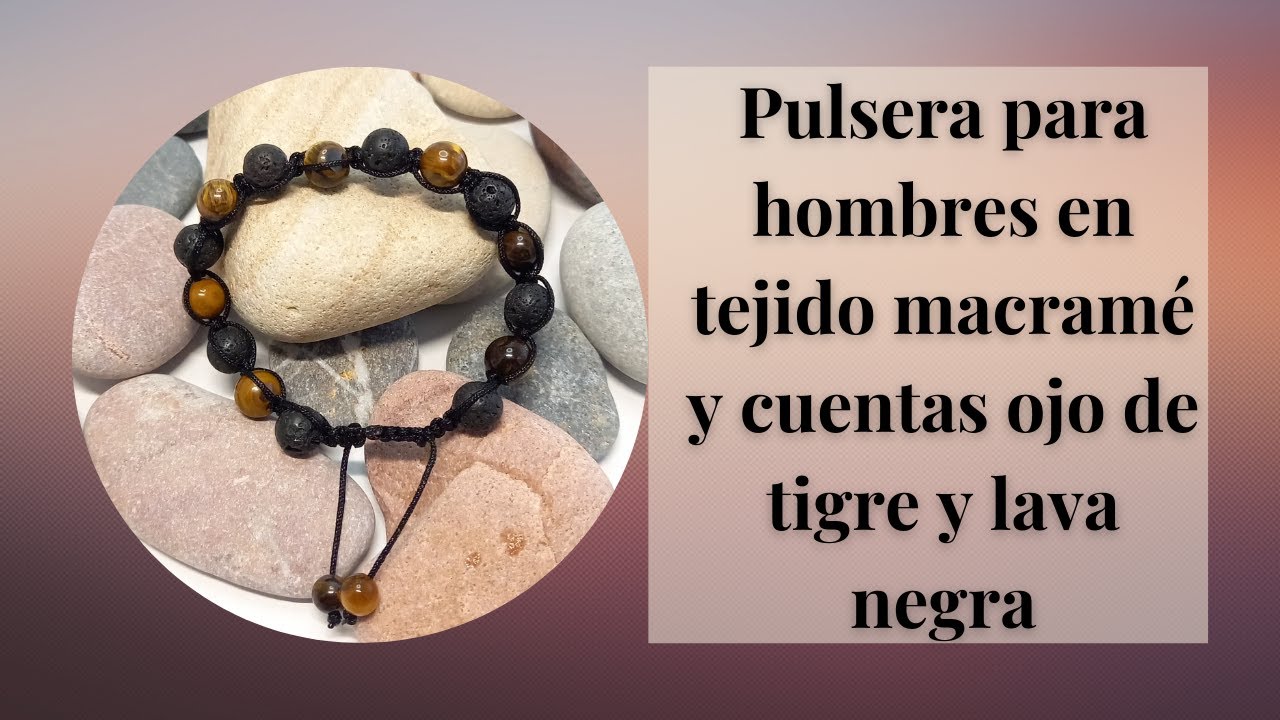 Pulsera para hombres en tejido macramé.