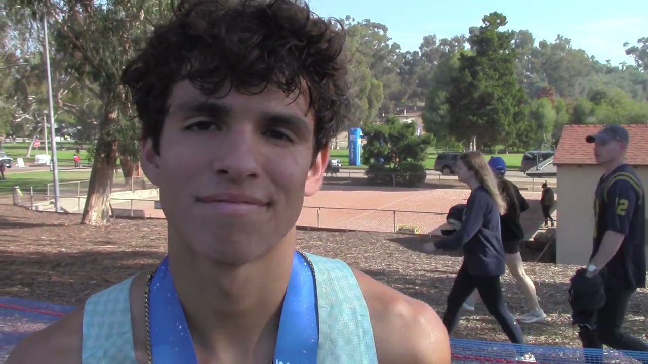 Marcelo Mantecon of Belen Jesuit Prep 2nd Place Boys Championship Race at Brooks XC Championships