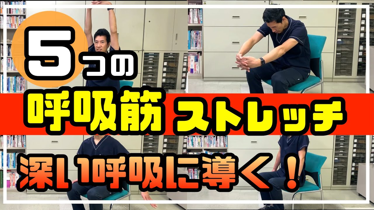 【呼吸筋ストレッチ】５つのストレッチで深い呼吸に導く！