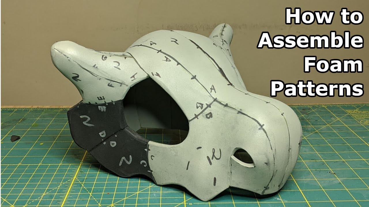 How to Assemble Foam Patterns - Foam Cubone Skull