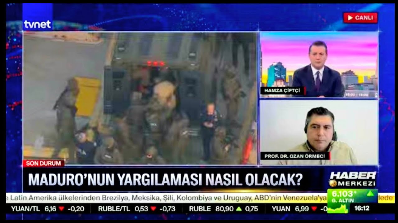 Prof. Dr. Ozan Örmeci, ABD'nin Venezuela Müdahalesini Tvnet'te Yorumladı 