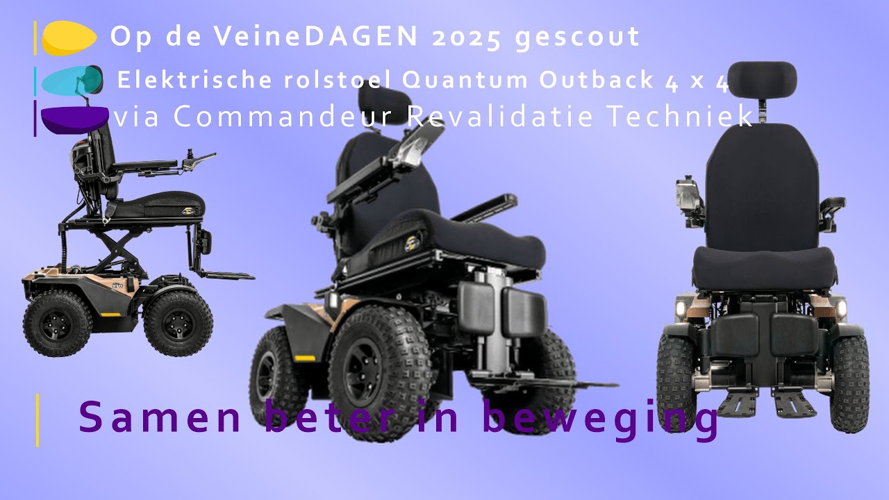 Op de VeineDAGEN 2025 gescout, Elektr. rolstoel Quantum Outback 4x4, Commandeur Revalidatie Techniek