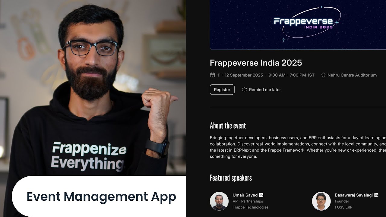 (Part 6) Building an Event Management app with Frappe Framework!