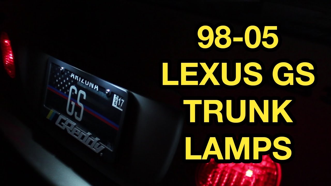 Замена лампы подсветки номерного знака Lexus GS 1998-2005 гг.