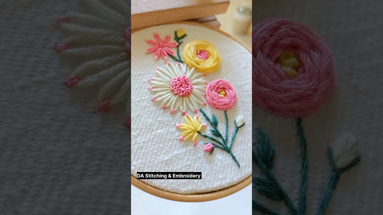 beautiful hand embroidery #shorts trending #stitch #handemboidery #embroidery #ytshorts
