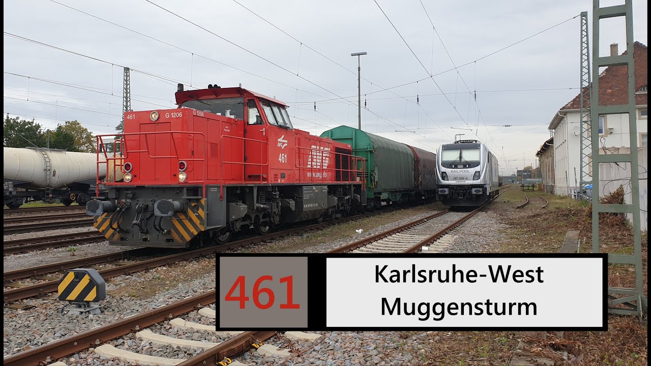 AVG Führerstandsmitfahrt Karlsruhe-West - Muggensturm
