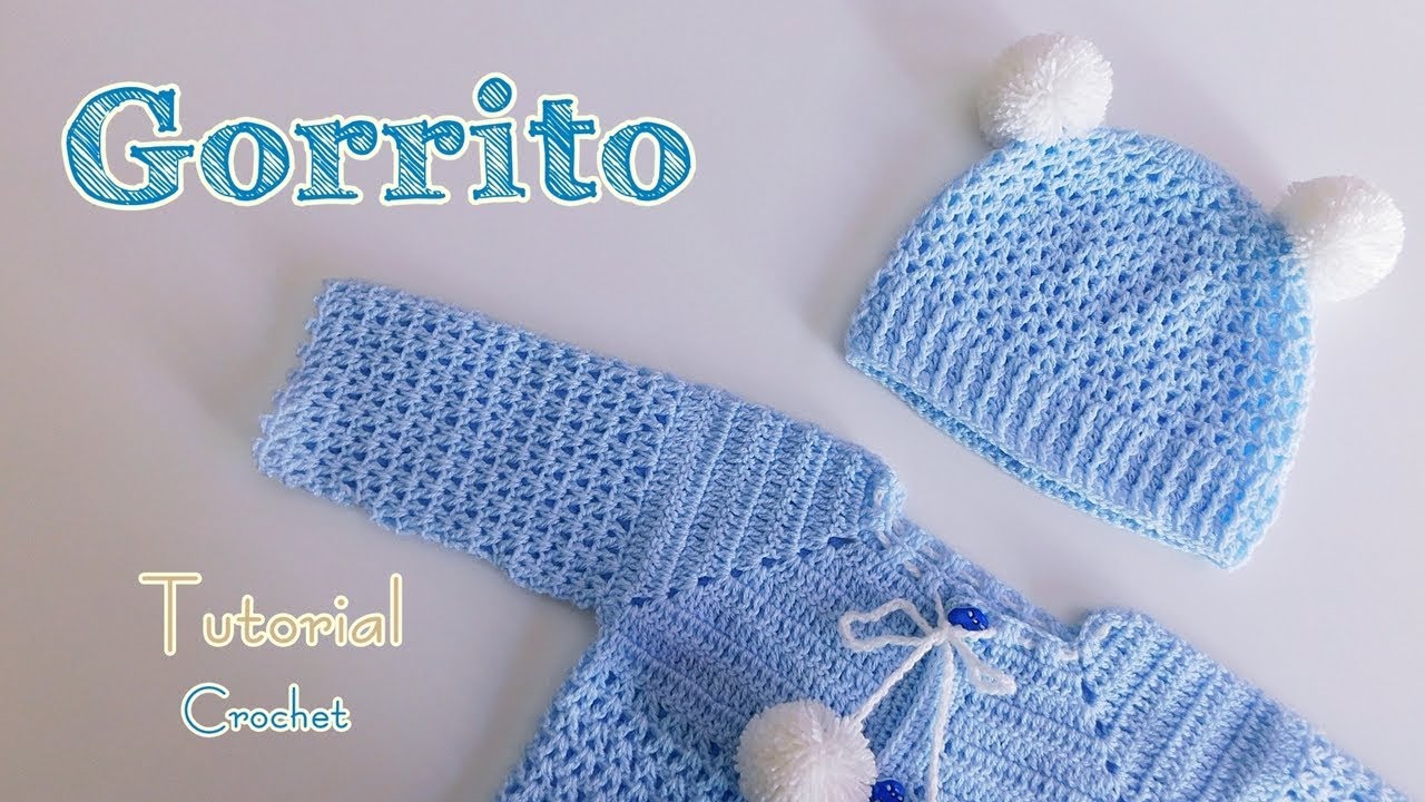 Como tejer paso a paso un gorro a crochet - ganchillo - gancho para bebe