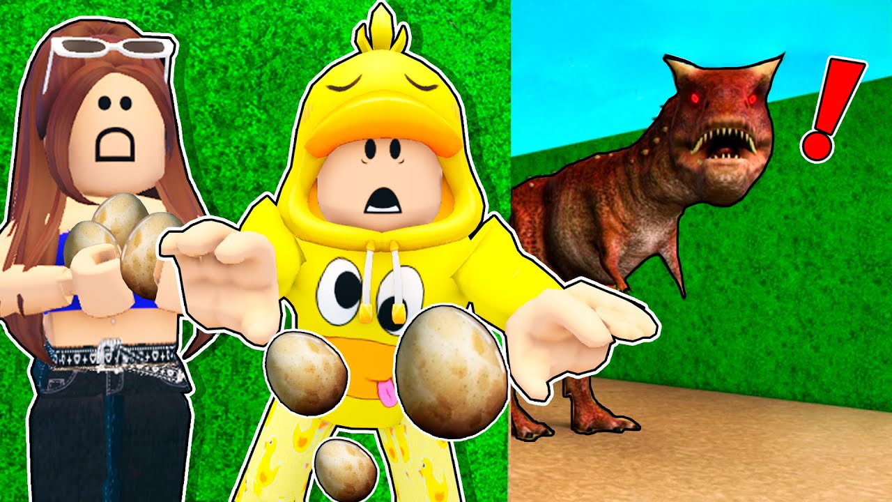 ESCAPA DEL DINOSAURIO LOCO CON MELINA EN ROBLOX 🦖