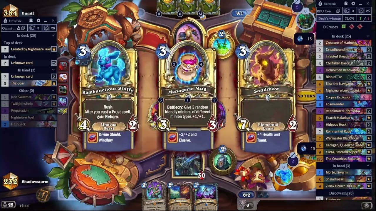 Hearthstone Echoes of the Infinite Control Death Knight: Where are you cheap spells?