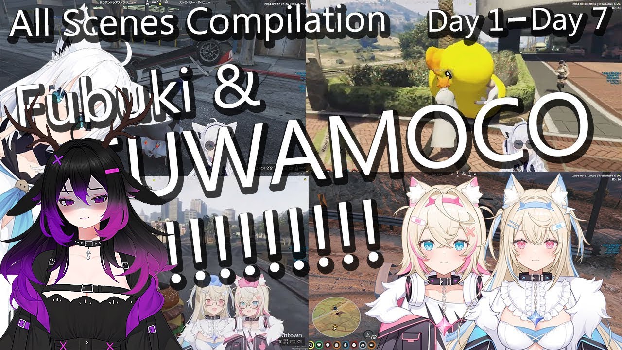 [Hololive React] Fubuki being Fuwamoco's guardian for 16 minutes in HoloGTA |Vtuber Kuro Ishida|