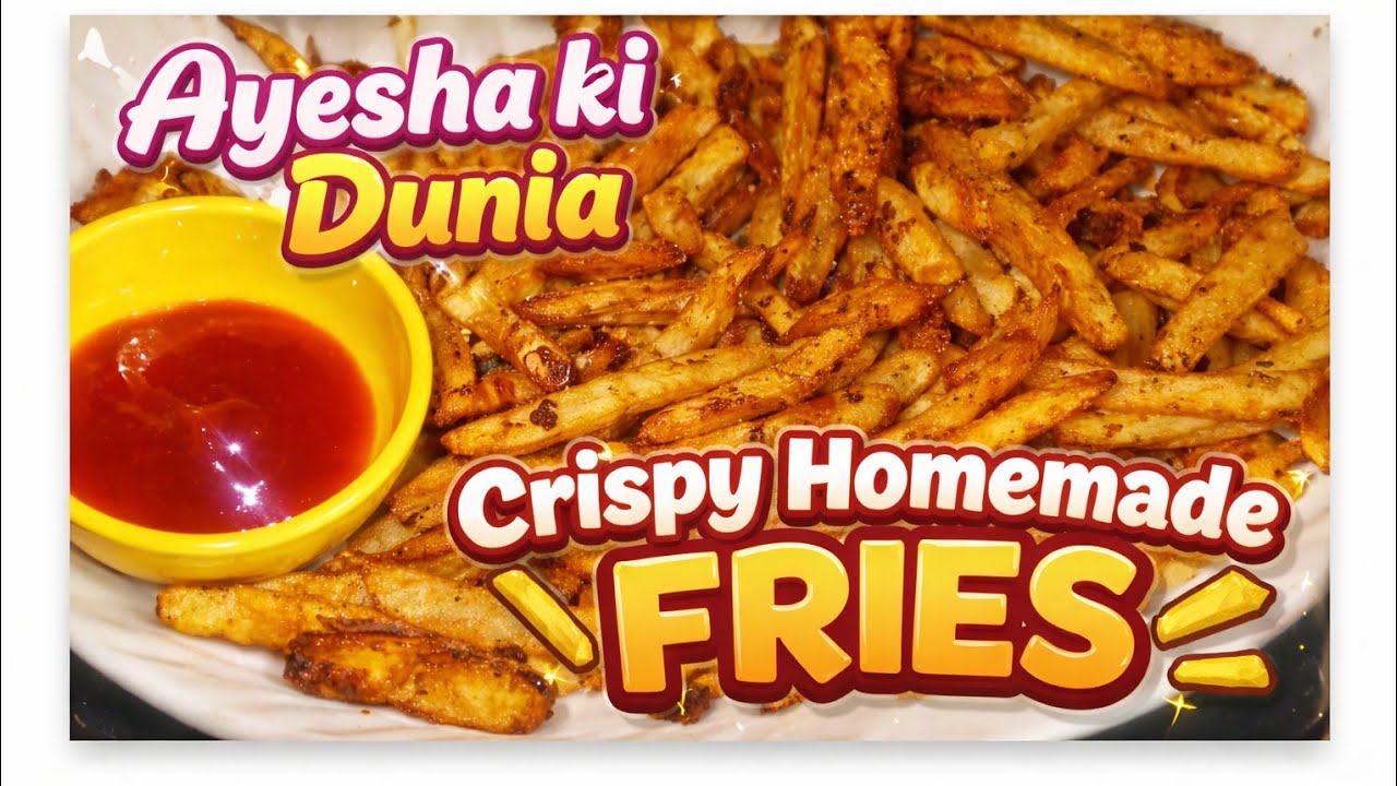 Crispy Homemade Fries🍟 Recipe | Street Style Fries at Home | Ayesha ki Dunia