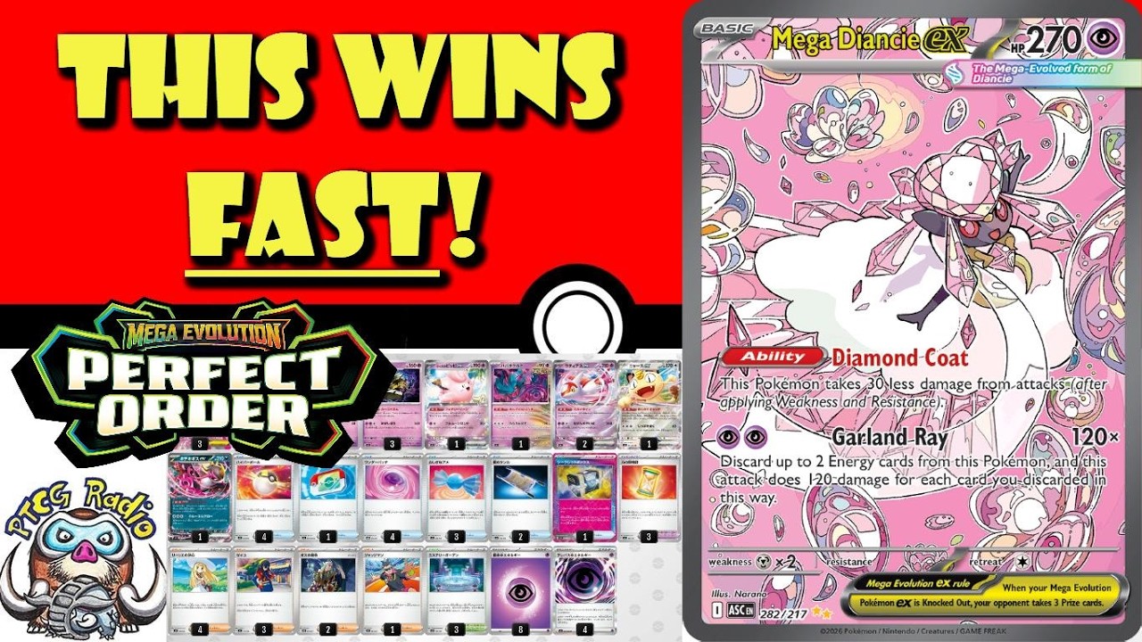 Mega Diancie ex Wins FAST! No Other Pok&eacute;mon Needed! (Pokemon TCG News)