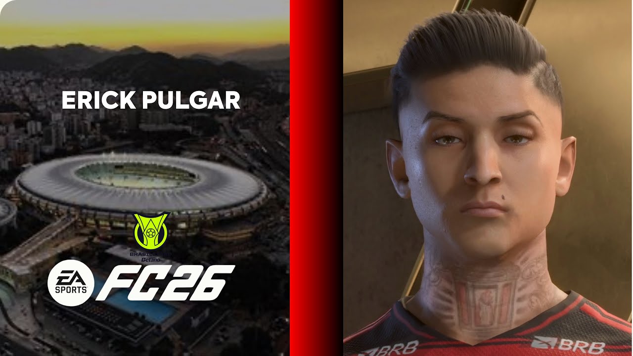 Tutorial Face ERICK PULGAR - EA FC 26 ( Stats nos comentários )