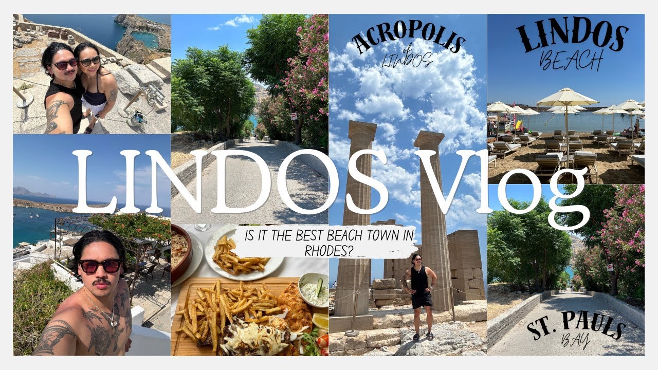 Rhodes, Lindos Vlog. St. Pauls Beach / Greek Food Spots / Lindos Adventure