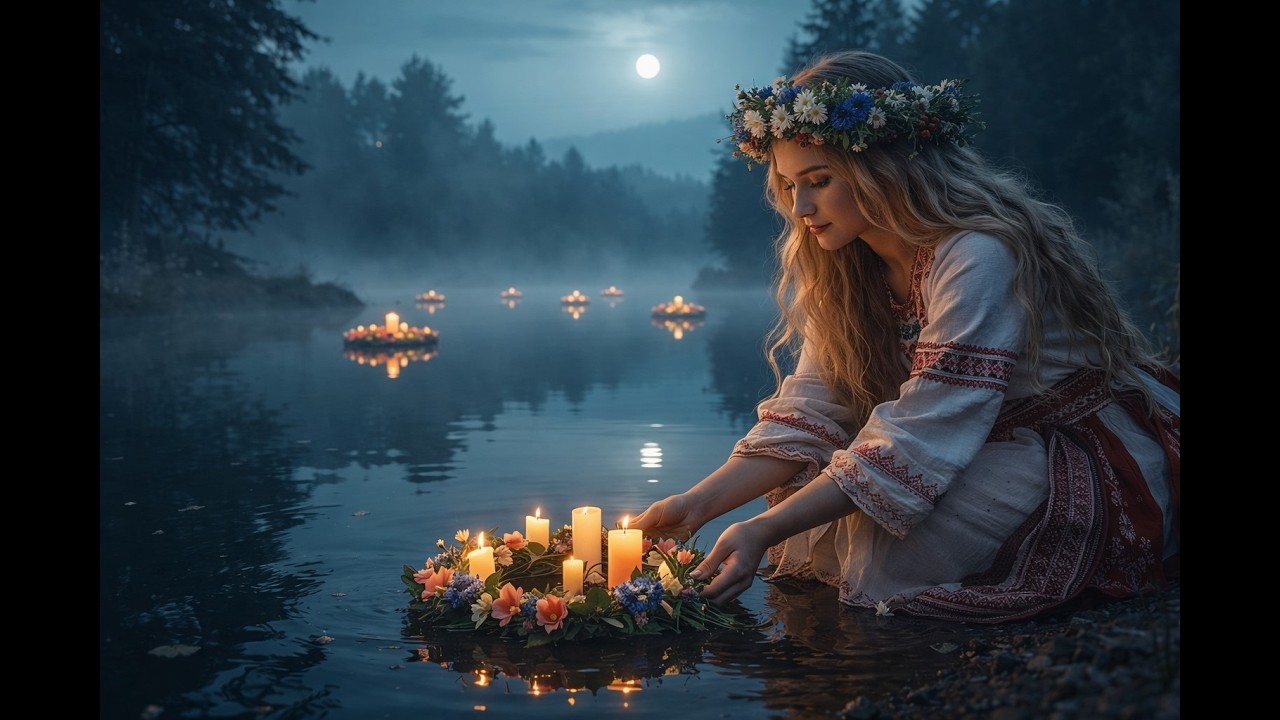 Floating Wreaths – Calm Slavic Folk Ambient for Relaxation, Warm and Emotional.