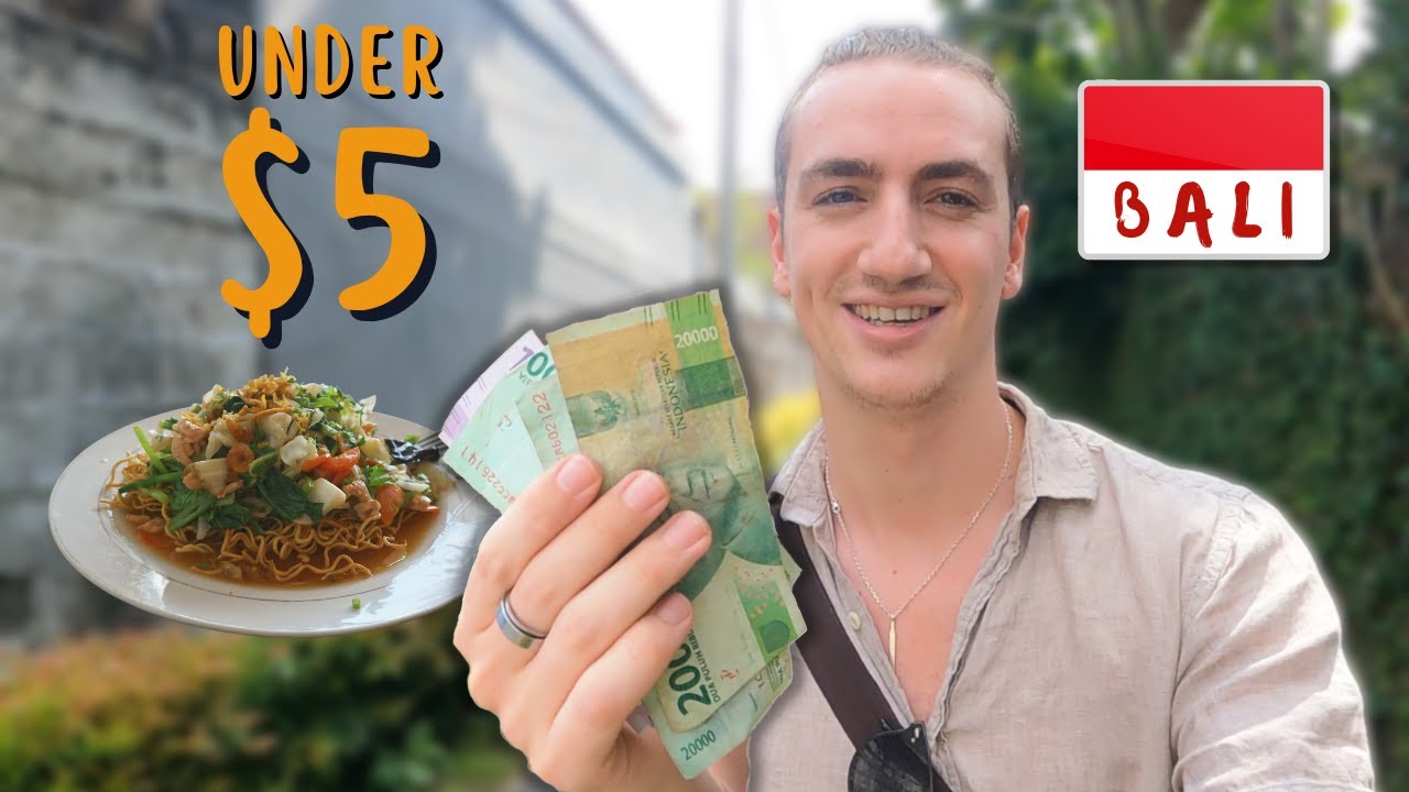 CHEAP EATS in BALI: How far can $5 go? (I couldn&rsquo;t finish it) | Bali food vlog