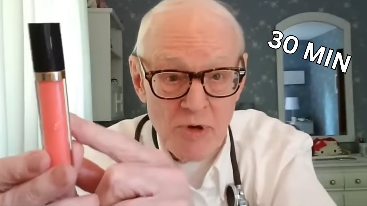 ASMR Дедушка 30 минут делает макияж + Подборка обследования черепных нервов (ПОЛОЖИТЕЛЬНЫЕ)💄😴