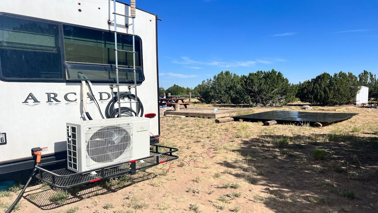 EG4 24k BTU Solar Mini Split Plug & Cool Install On 5th Wheel Camper